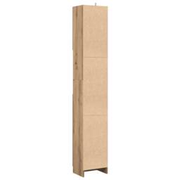 Berkfield Home Bathroom Cabinet Artisan Oak 32x25.5x190 cm Engineered Wood in Brown - thumbnail 8