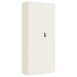 Berkfield Home File Cabinet White 90x40x200 cm Steel - Size: 90 x 40 x 200 cm - thumbnail 2