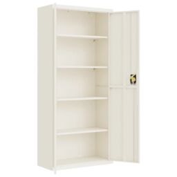 Berkfield Home File Cabinet White 90x40x200 cm Steel - Size: 90 x 40 x 200 cm - thumbnail 4