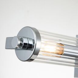 Netlighting Kichler Azores Bathroom Wall Lamp Polished Chrome IP44 in Grey - thumbnail 2
