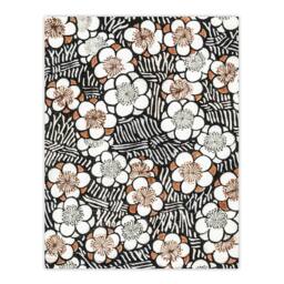 "Artery8 Flowerbed Floral Pattern Vintage Japan Wall Art Print Bijutsukai in Black - Size: W24"" x H32""" - thumbnail 1