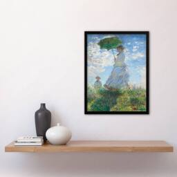 Artery8 Claude Monet Framed Wall Art Print Madame Monet & Her Son - Size: A4 - thumbnail 2