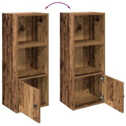 Berkfield Home Bookcase Old Wood 31x24x77 cm Engineered Wood in Brown - Size: 31 x 24 x 77 cm - thumbnail 8