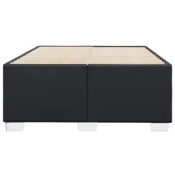 Berkfield Home Bed Frame without Mattress Black¬†Double Faux Leather in Black - Size: Double - thumbnail 4