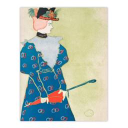 Artery8 Edward Penfield Framed Wall Art Print Woman Holding Umbrella Painting in Green - Size: A4 - thumbnail 3