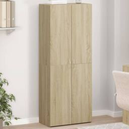Berkfield Home File Cabinet Sonoma Oak 60x32x153 cm Engineered Wood in Light Tan - Size: 60 x 32 x 153 cm - thumbnail 2