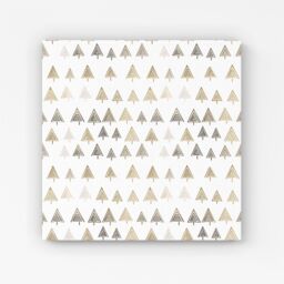 Warren Reed - Designer Geometric Christmas Tree Pattern Canvas in White - Size: w10 inch x h10 inch - thumbnail 1