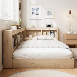 Matteo Storage Bed, 3FT Single Bed Plenty Of Storage Space, Durable & Sturdy in White - Size: Single Fitted - thumbnail 2