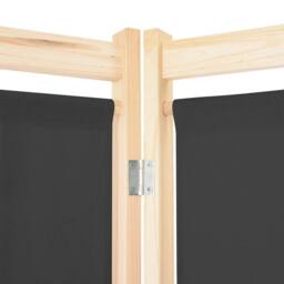 Berkfield Home 3-Panel Room Divider Grey 120x170x4 cm Fabric - Size: 120 x 170 x 4 cm - thumbnail 5