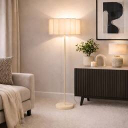 CGC Lighting CGC Lena Off-White Straight Floor Lamp in Cream - thumbnail 6