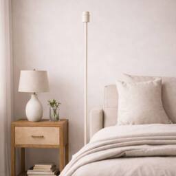 CGC Lighting CGC Lena Off-White Straight Floor Lamp in Cream - thumbnail 3