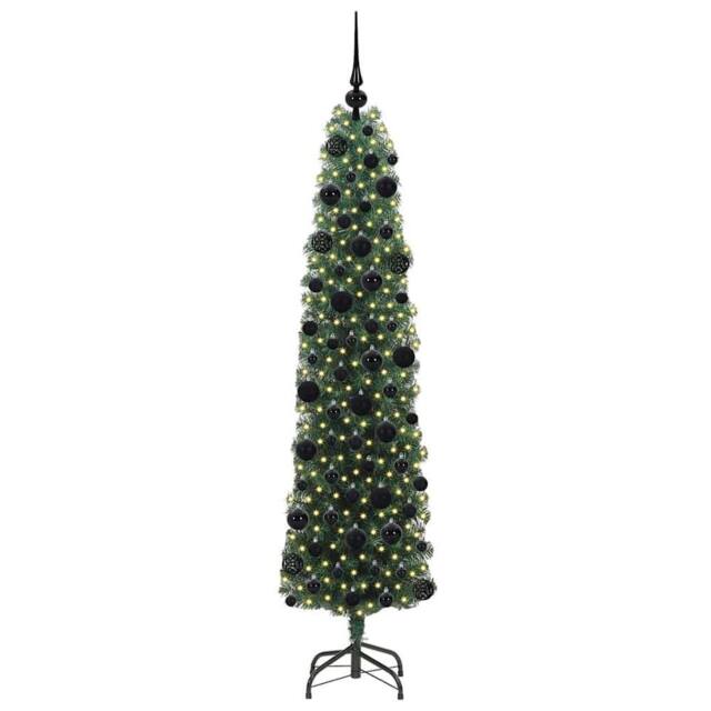 Berkfield Home Stunning Artificial Christmas Tree with 300 LEDs with Stand Green - image 1