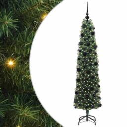 Berkfield Home Stunning Artificial Christmas Tree with 300 LEDs with Stand Green - thumbnail 3