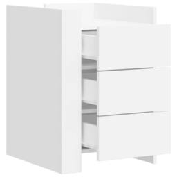 Berkfield Home Decorative Bedside Cabinet White 45x50x65 cm Engineered Wood - Size: 45 x 50 x 65 cm - thumbnail 8