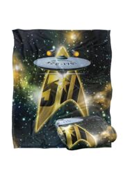 Star Trek 50Th Ship Silky Touch Super Soft Throw Blanket 152 X 127 cm in White - thumbnail 2
