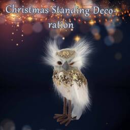 VFM e-Store Christmas Velvet Owl Decoration 15cm x 9cm Green X 1 - Size: 15 cm x 9 cm - thumbnail 3