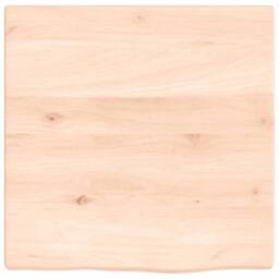 Berkfield Home Wall Shelf 40x40x2 cm Untreated Solid Wood Oak in Natural - Size: 40 x 40 x 2 cm - thumbnail 4