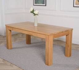 Thats Furniture Dakot 182cm Chunky Large Solid Oak Dining Table in Light Oak - thumbnail 3