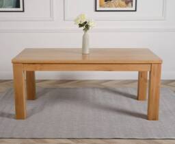 Thats Furniture Dakot 182cm Chunky Large Solid Oak Dining Table in Light Oak - thumbnail 2