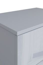 FWStyle Chilton Grey Gloss 3 Drawer Chest (H) 68.5cm (W) 60cm (D) 40cm - thumbnail 5