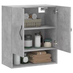 Berkfield Home Wall Cabinet Concrete Grey 60x31x70 cm Engineered Wood - Size: 60 x 31 x 70 cm - thumbnail 4
