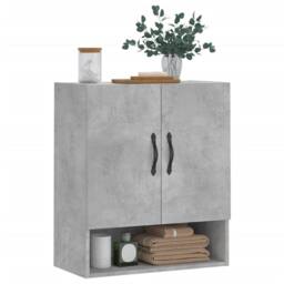 Berkfield Home Wall Cabinet Concrete Grey 60x31x70 cm Engineered Wood - Size: 60 x 31 x 70 cm - thumbnail 1