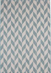 CHEVRON DESIGN AQUA Outdoor & Indoor Rug for Garden Patio - Durable Weather-Proof Stain Resistant UV-Protected Jet-Washable Outdoor Rug- Ecology  600AQ - thumbnail 3