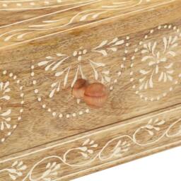 Berkfield Home Console Table 80x35x74 cm Solid Mango Wood in Brown - Size: 80 x 35 x 74 cm - thumbnail 7