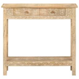 Berkfield Home Console Table 80x35x74 cm Solid Mango Wood in Brown - Size: 80 x 35 x 74 cm