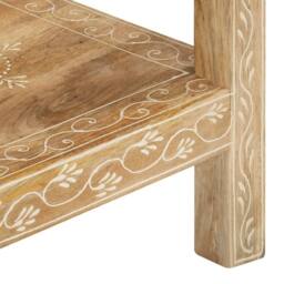 Berkfield Home Console Table 80x35x74 cm Solid Mango Wood in Brown - Size: 80 x 35 x 74 cm - thumbnail 5
