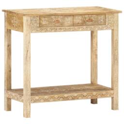 Berkfield Home Console Table 80x35x74 cm Solid Mango Wood in Brown - Size: 80 x 35 x 74 cm - thumbnail 2