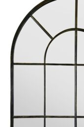 "MirrorOutlet The Arcus - Antique Black Framed Arched Window Leaner/Wall Mirror 71"" X 33.5"" (180x85CM) - Size: 1 Pack" - thumbnail 3
