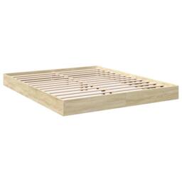 Berkfield Home Bed Frame without Mattress Sonoma Oak 160x200 cm Engineered Wood in Light Oak - thumbnail 6
