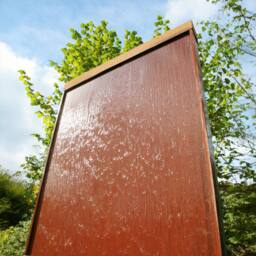 Primrose Vertical Corten Steel Water Wall Feature Colour Changing LED 175cm in Copper - thumbnail 3