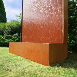 Primrose Vertical Corten Steel Water Wall Feature Colour Changing LED 175cm in Copper - thumbnail 4