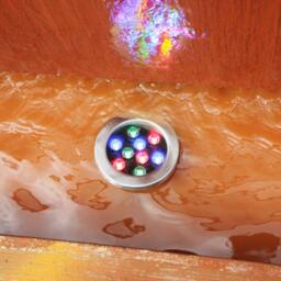 Primrose Vertical Corten Steel Water Wall Feature Colour Changing LED 175cm in Copper - thumbnail 5