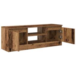 Berkfield Home TV Cabinet Old Wood 102x30x36 cm Engineered Wood in Brown - Size: 102 x 30 x 36 cm - thumbnail 7