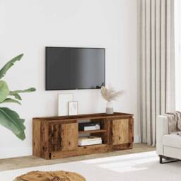 Berkfield Home TV Cabinet Old Wood 102x30x36 cm Engineered Wood in Brown - Size: 102 x 30 x 36 cm - thumbnail 1