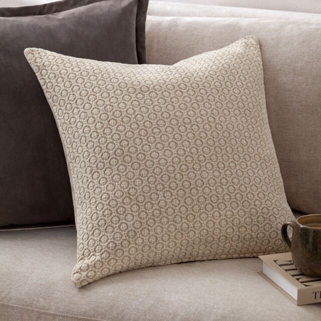 Yard Tryfan Textured 100% Cotton Cushion in Natural - Size: 50 cm x 50 cm - image 1