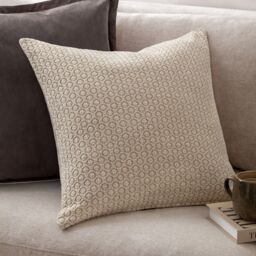 Yard Tryfan Textured 100% Cotton Cushion in Natural - Size: 50 cm x 50 cm - thumbnail 1