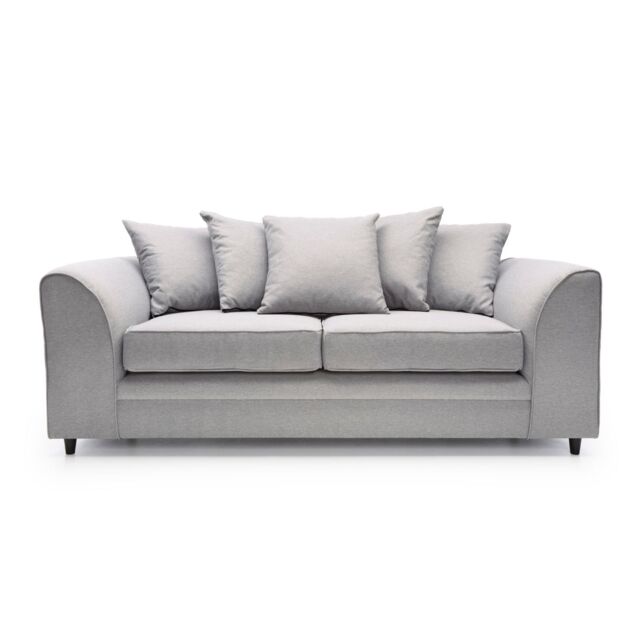Abakus Direct Darcy 2 Seater Sofa in Smart Linen Fabric 4 colours in Light Grey - image 1
