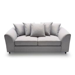 Abakus Direct Darcy 2 Seater Sofa in Smart Linen Fabric 4 colours in Light Grey - thumbnail 5