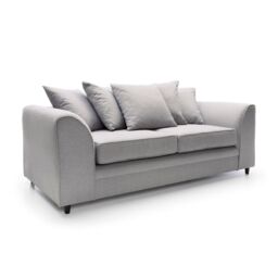 Abakus Direct Darcy 2 Seater Sofa in Smart Linen Fabric 4 colours in Light Grey - thumbnail 2
