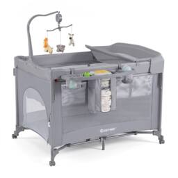 CASART Baby Travel Bassinet Infant Bedside Sleeper With Changing Table in Grey - thumbnail 3