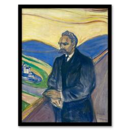 Artery8 Edvard Munch Framed Wall Art Print Friedrich Nietzsche Portrait - Size: A4 - thumbnail 1