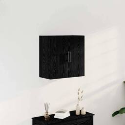 Berkfield Home Wall Cabinet Black Oak 60x31x60 cm Engineered Wood - Size: 60 x 31 x 60 cm - thumbnail 2