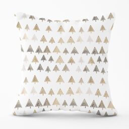 Warren Reed - Designer Geometric Christmas Tree Pattern Outdoor Cushion in White - Size: 60 cm x 60 cm - thumbnail 1