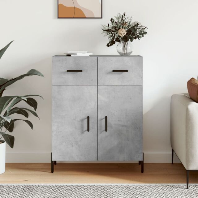 Berkfield Home Sideboard Concrete Grey 69.5x34x90 cm Engineered Wood - image 1