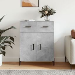 Berkfield Home Sideboard Concrete Grey 69.5x34x90 cm Engineered Wood - thumbnail 1