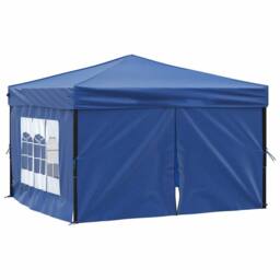 Berkfield Home Decorative Folding Party Tent with Sidewalls Blue 3x3 m - thumbnail 3